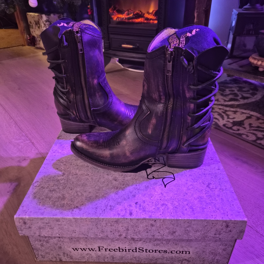 Freebird Black Leather Boots